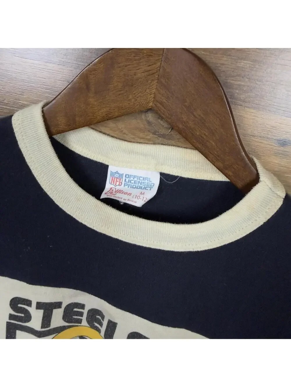 Vintage 80s Pittsburgh Steelers NFL Single Stitch Graphic T-Shirt Youth 10-12
